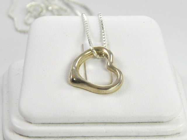 Sterling Silver .925 Open Heart Necklace Pendant Chain  