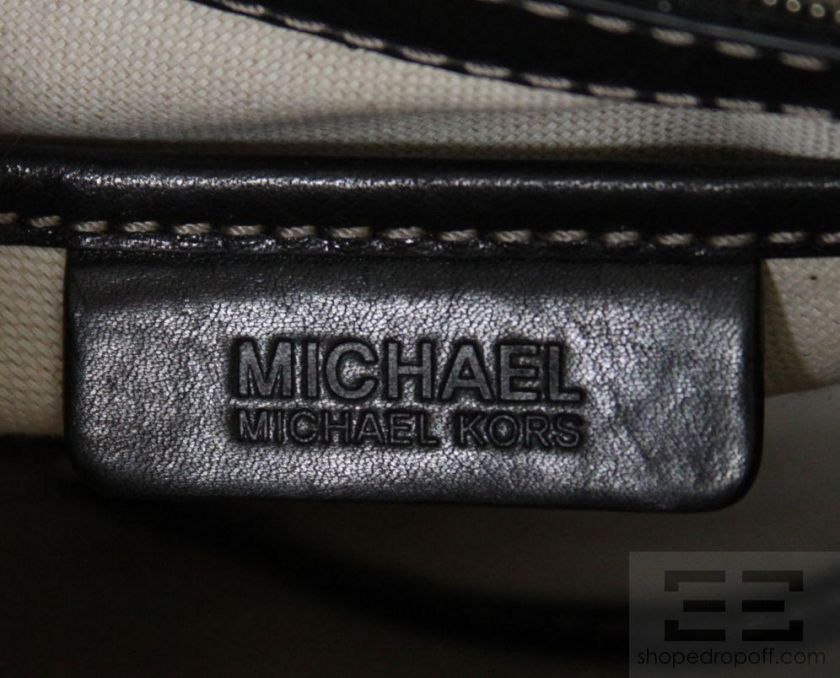 Michael Michael Kors Black Leather Topstitched Handbag  