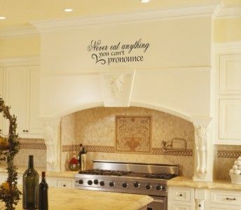   Anything You Cant Pronounce Kitchen Vinyl Wall Art Word Art Lettering