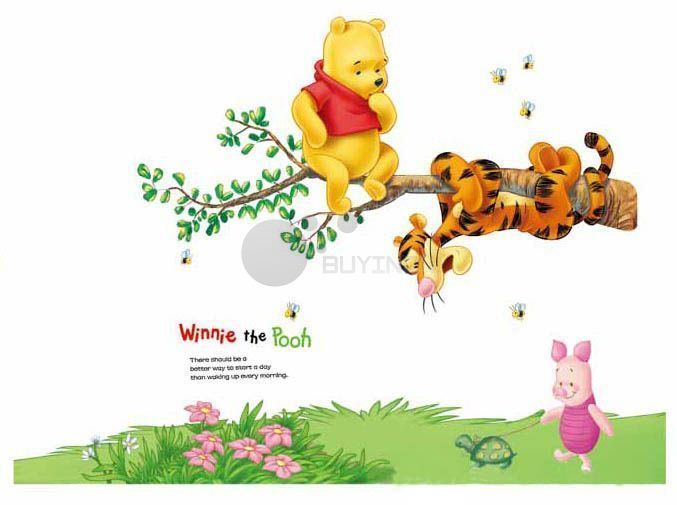 Wall Sticker sit on tree Disney Winnie The Pooh’s Baby Nursery Room 