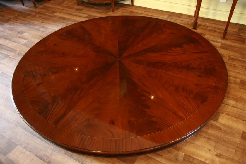 84 Round Dining Table  Large Round Table  Mahogany  