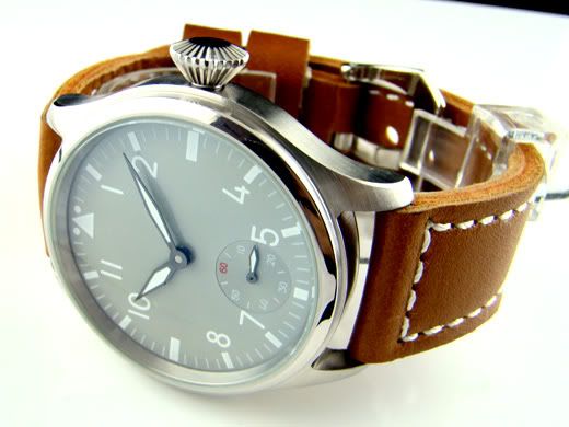 Parnis 47 mm dial the number of gray white cell phone mechanical watch 