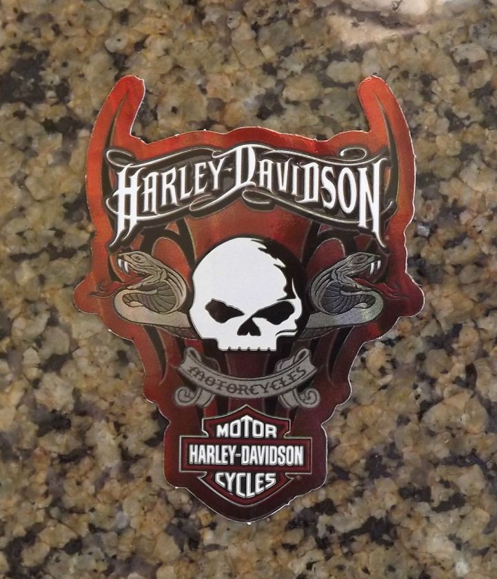 New Harley Davidson Licensed Decal Biker Motorcycle Tank Sticker Skull 