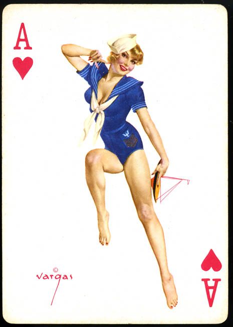 53 VARGAS VANITIES PIN UP PLAYING CARDS IN ORIGINAL BOX ALL DIFFERENT 
