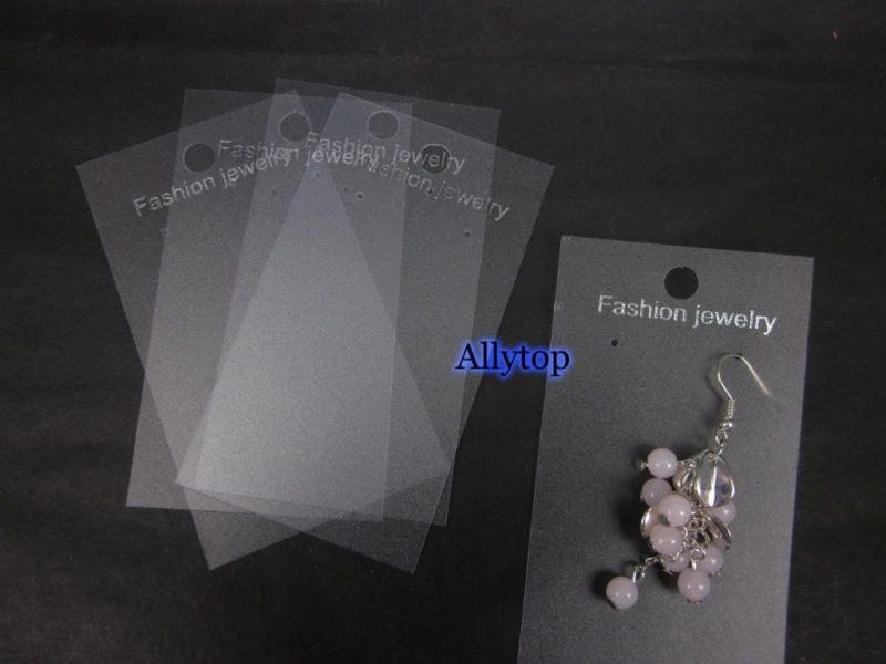 Jewelry Dangle Earring Clear Plastic Hanging Card 50pcs  