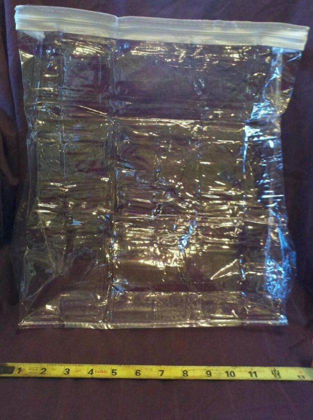 55 Large Zipper Clear Plastic Storage Bags Sweaters Sheets Etc.  