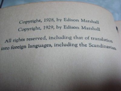 1929 HC The FISH HAWK Edison Marshall Alaska Ex lib 1st  