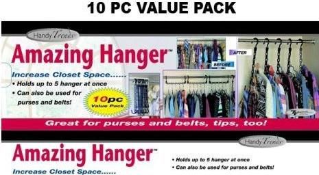 Amazing Hanger   Space Saving Wonder Clothes & Garment Hanger 10 Pc 