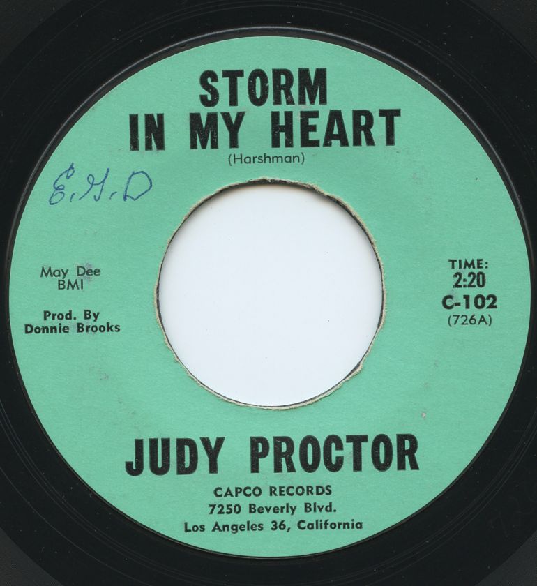 HEAR   Rare Soul / Teen 45   Judy Proctor   Storm In My Heart  